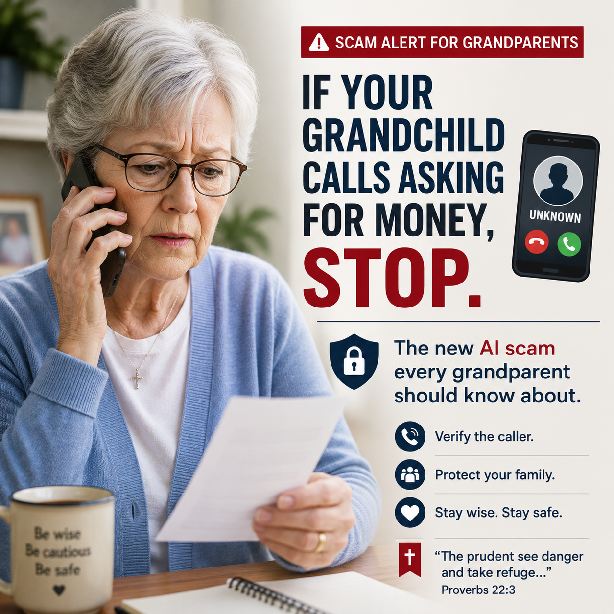 If Your Grandchild Calls Asking for Money, Stop: The New AI Scam Every Grandparent Should Know About