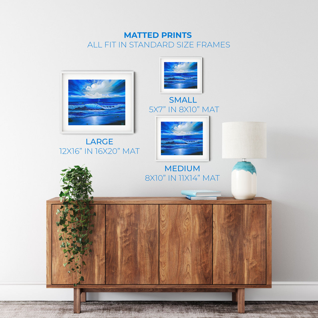 Blue Thunder – Coastal Matted Art Print