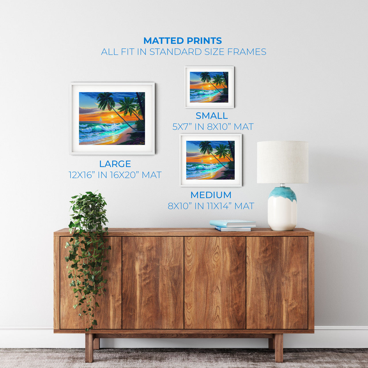 Emerald Seas – Coastal Matted Art Print