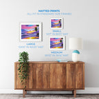 Pink Pacific Sunset – Coastal Matted Art Print