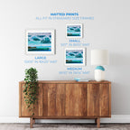 White Wash Wave – Coastal Matted Art Print