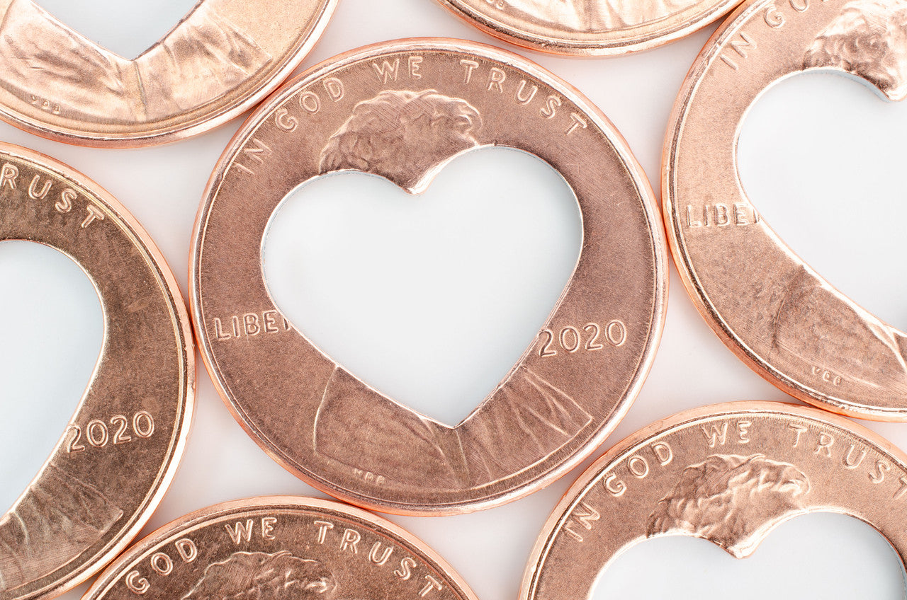 Shiny Heart Pennies from Heaven – Perfectly Cut Heart Pennies