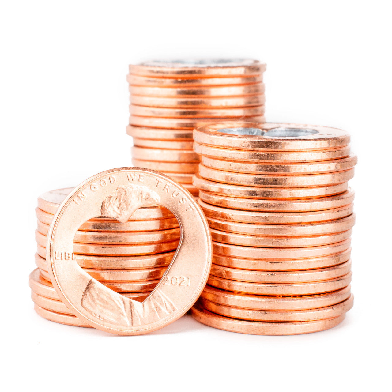 Shiny Heart Pennies from Heaven – Perfectly Cut Heart Pennies