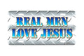 "Real Men Love Jesus" - Decorative License Plate