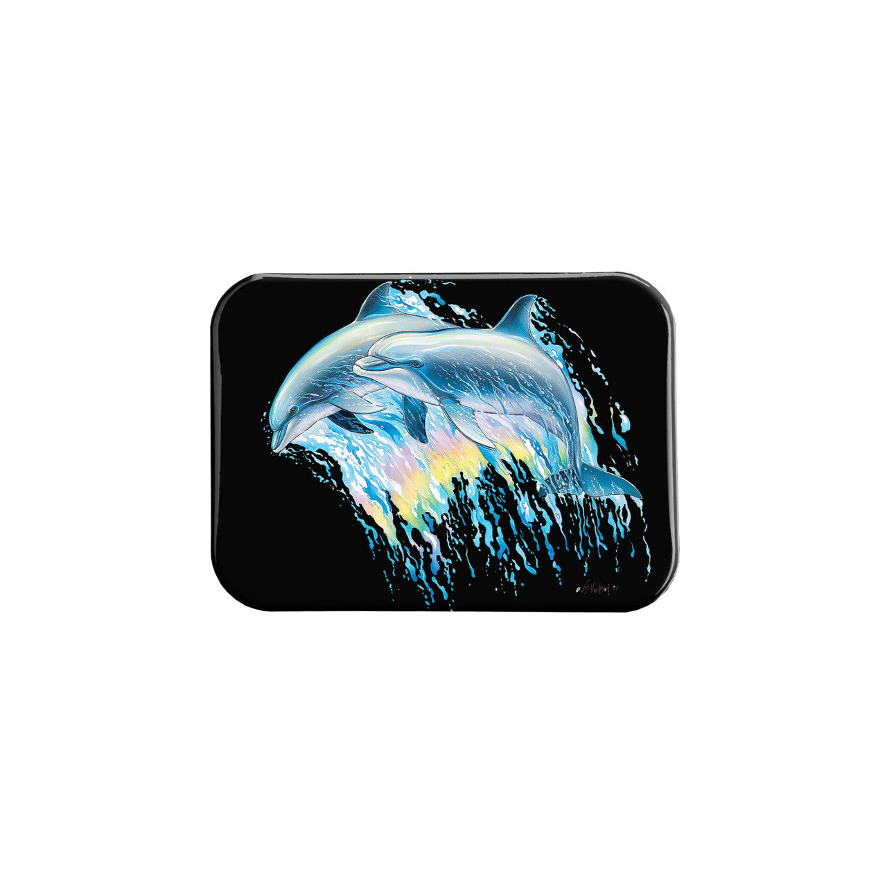 "Rainbow Dolphins" - 2.5" X 3.5" Rectangle Fridge Magnets