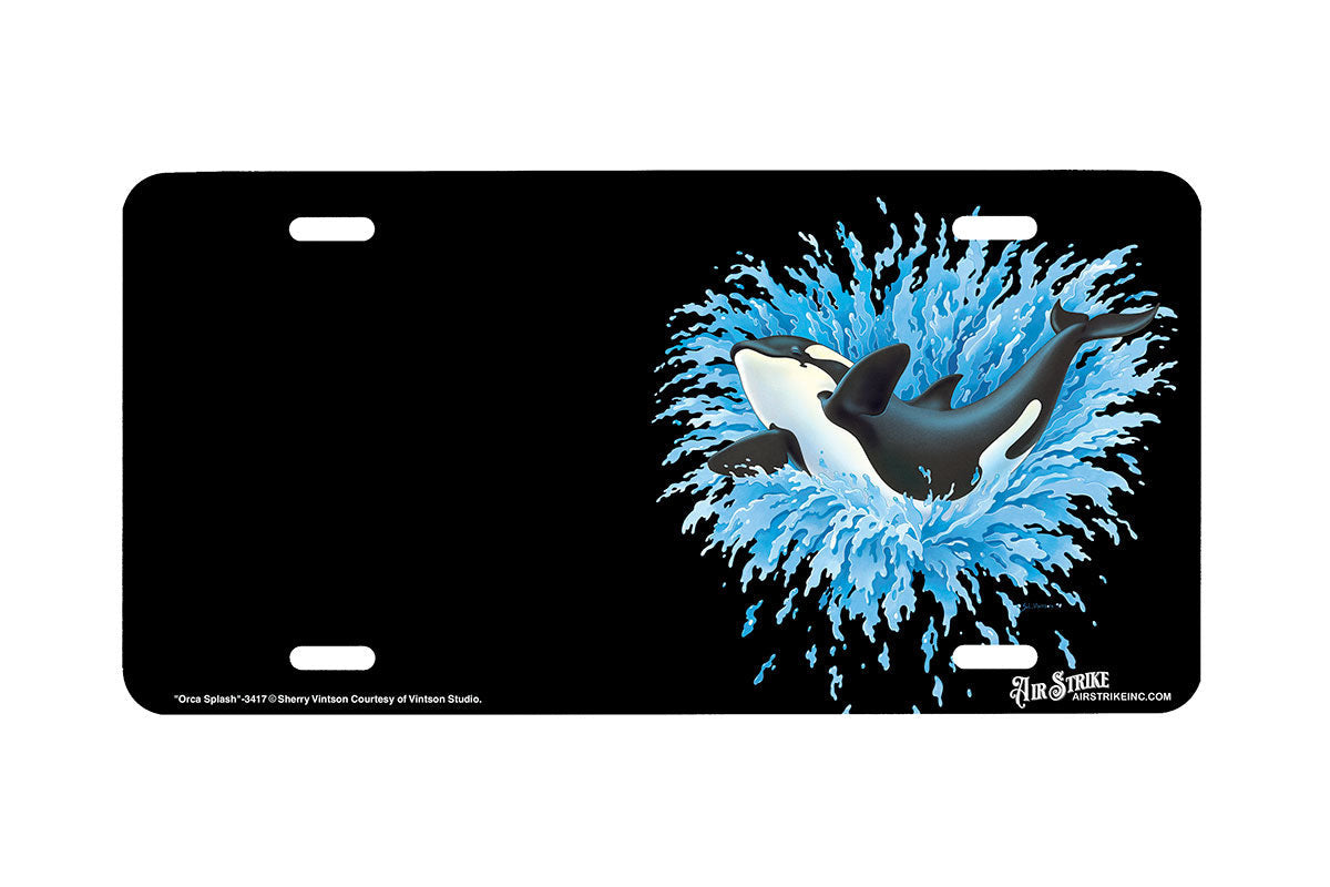 "Orca Splash" - Decorative License Plate