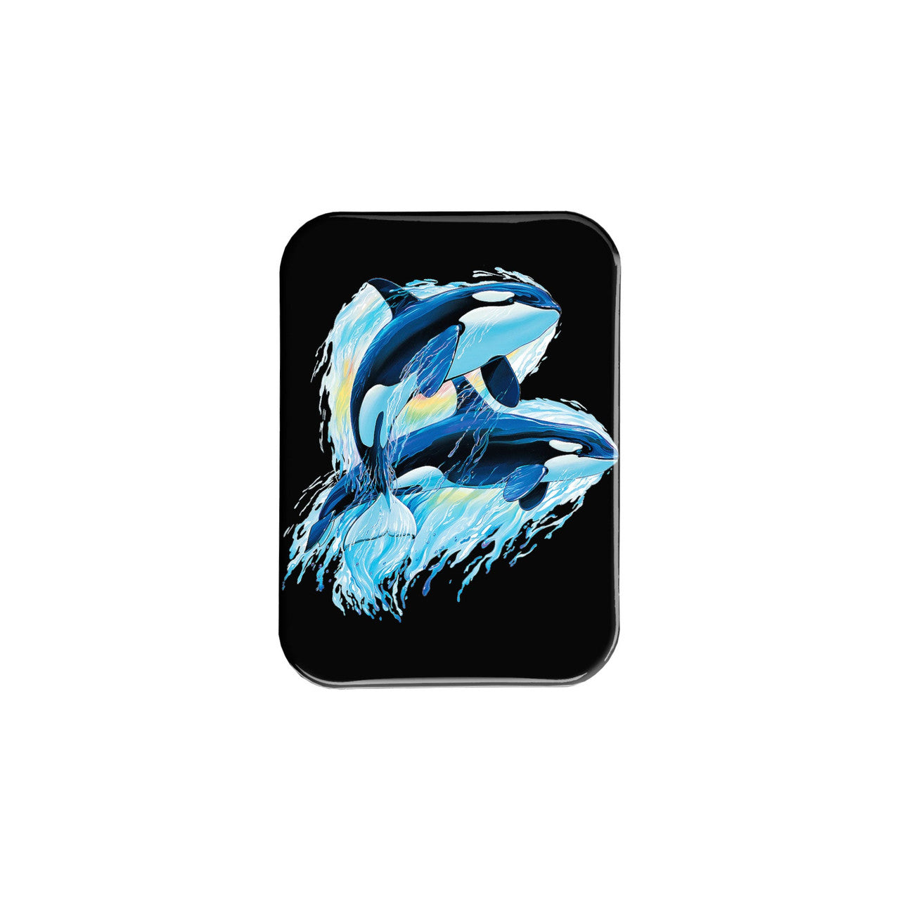 "Rainbow Orcas" - 2.5" X 3.5" Rectangle Fridge Magnets