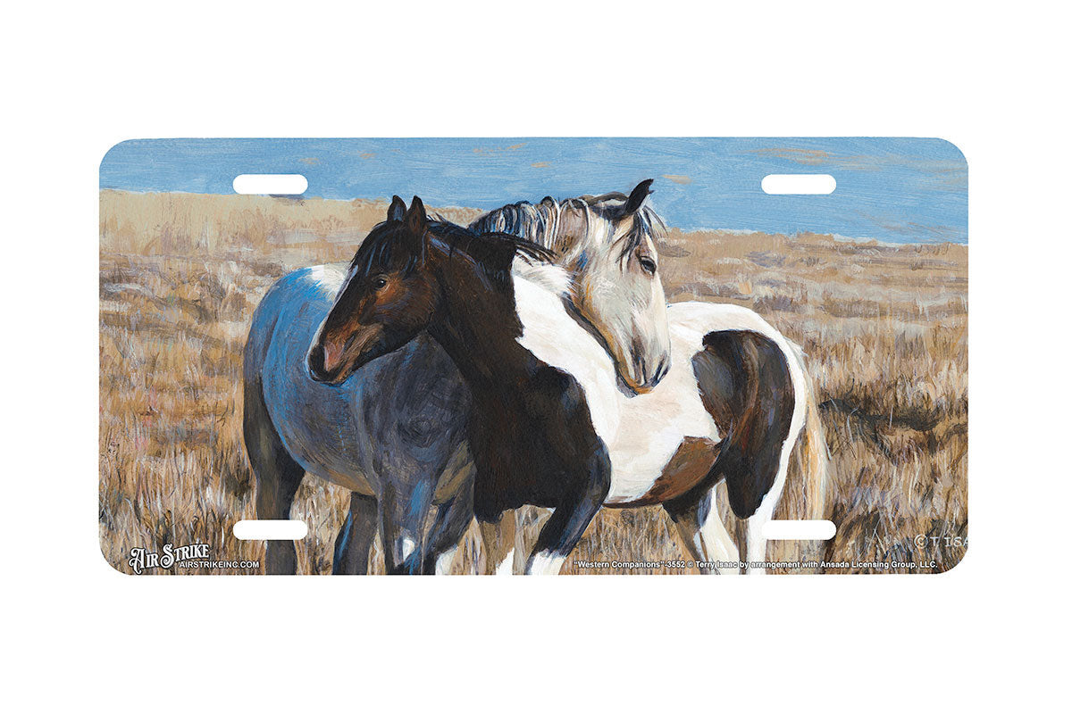"Western Companions" - Decorative License Plate