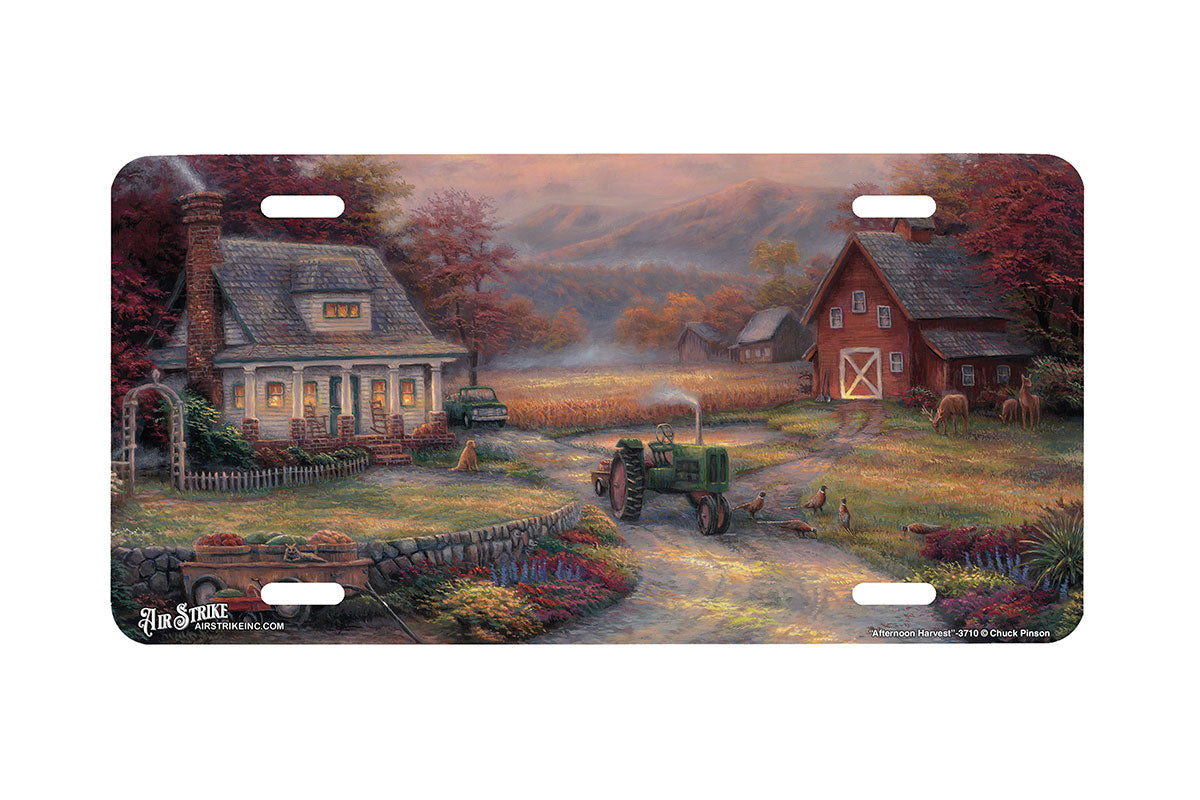 "Afternoon Harvest Brown" - Decorative License Plate