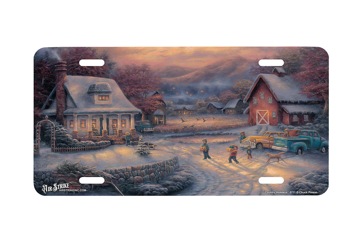 "Country Holidays" - Decorative License Plate