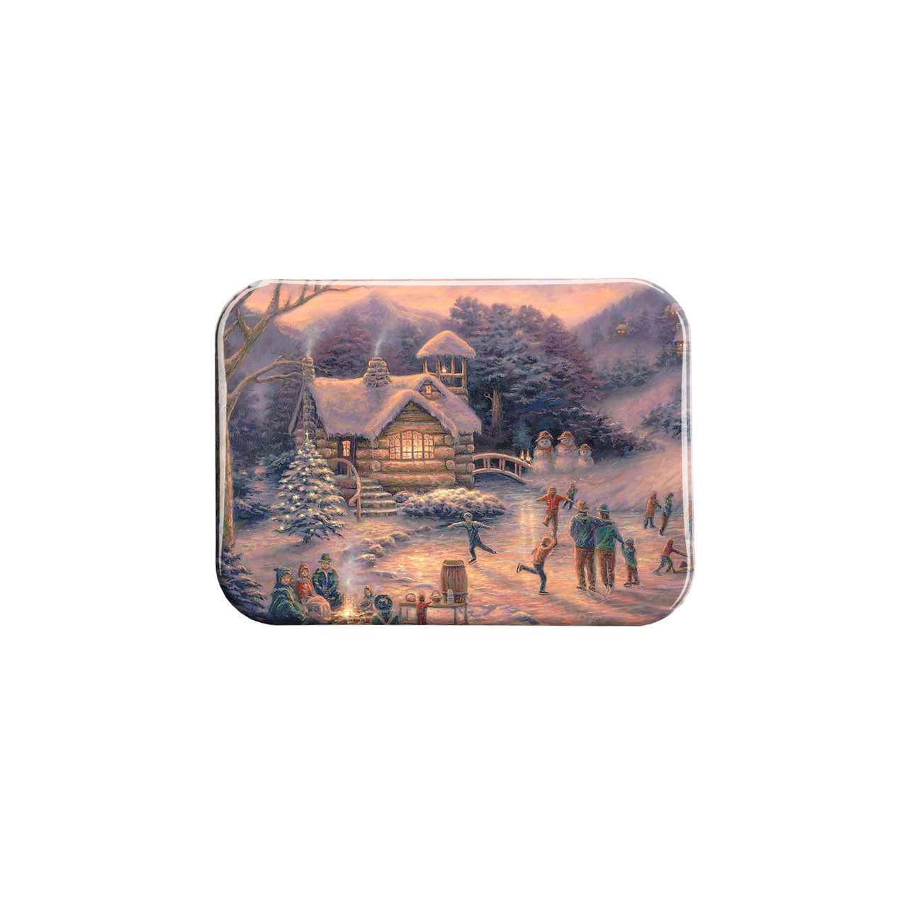 "Skating By Twilight" - 2.5" X 3.5" Rectangle Fridge Magnets