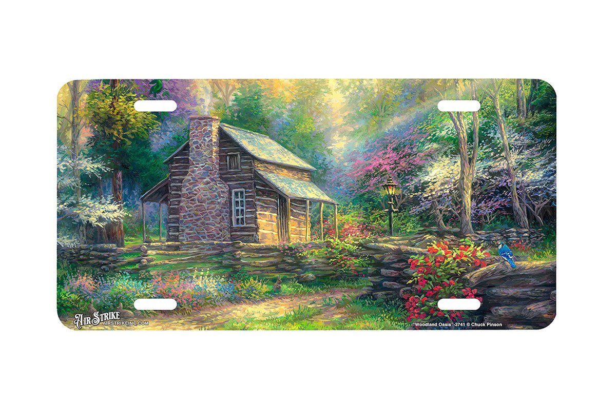 "Woodland Oasis" - Decorative License Plate