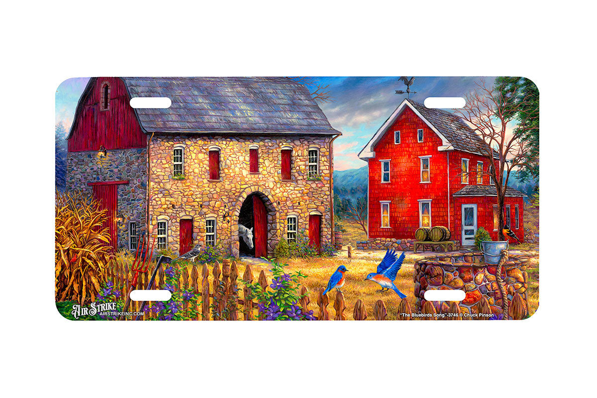 "The Bluebirds Song" - Decorative License Plate