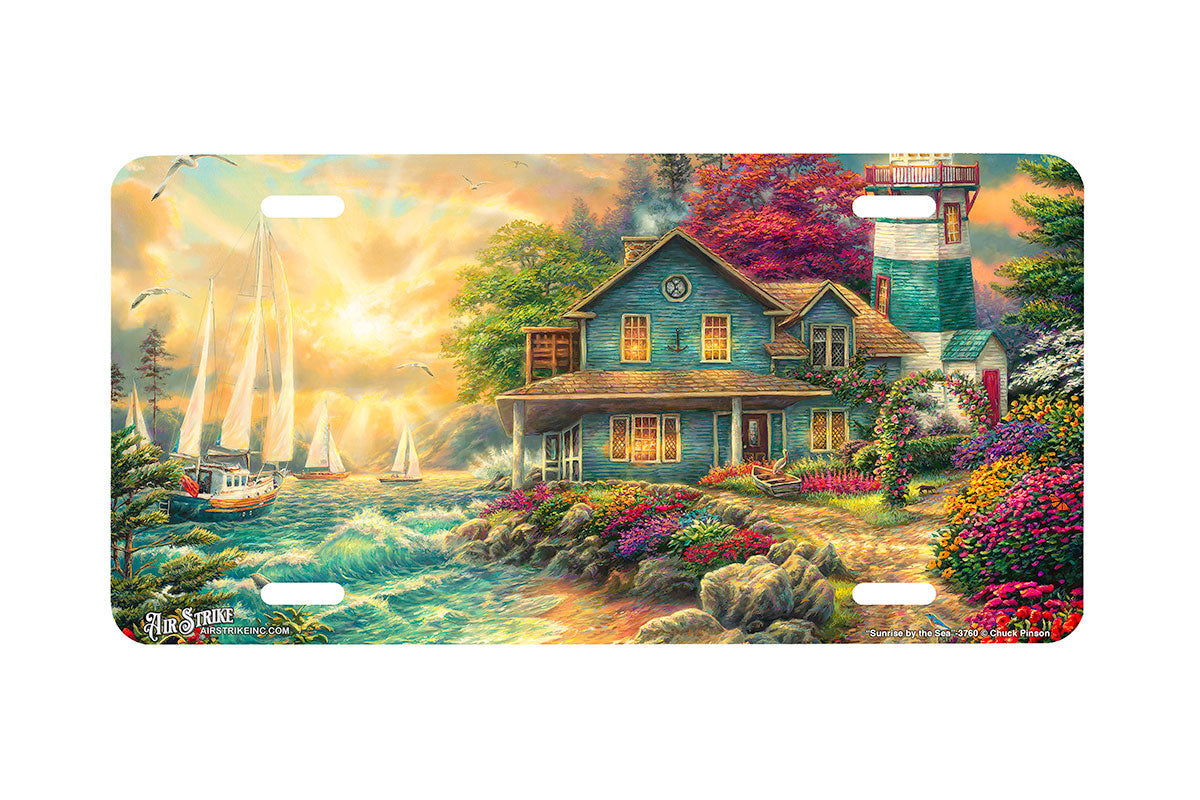 "Sunrise By The Sea" - Decorative License Plate