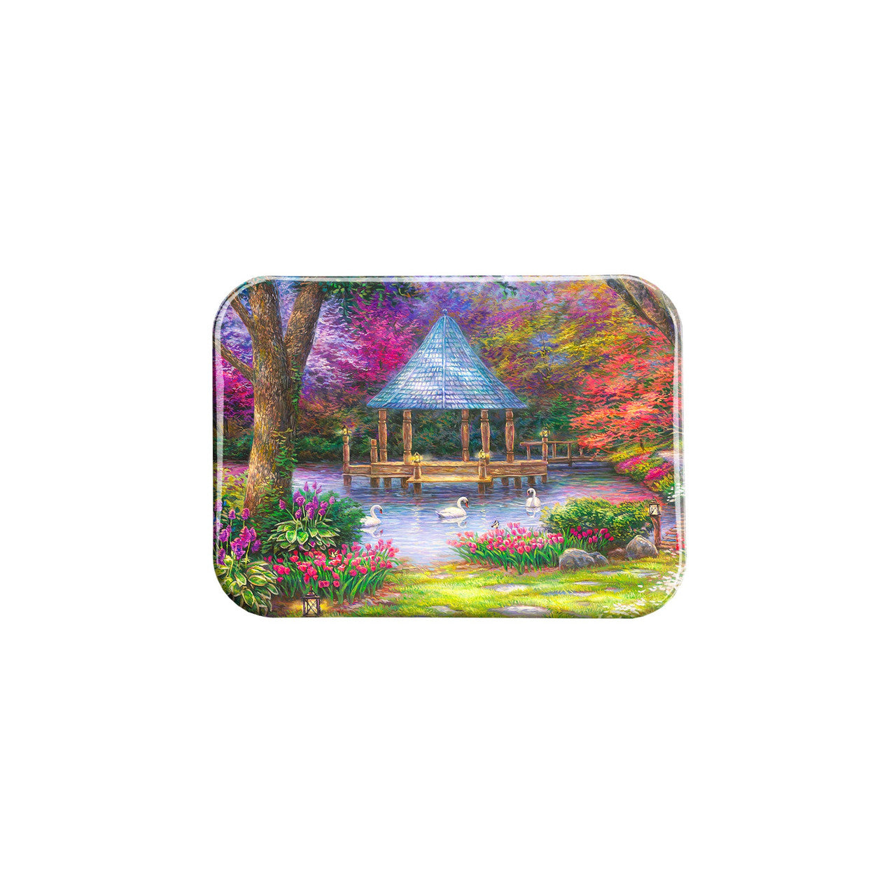 "Swan Pond" - 2.5" X 3.5" Rectangle Fridge Magnets