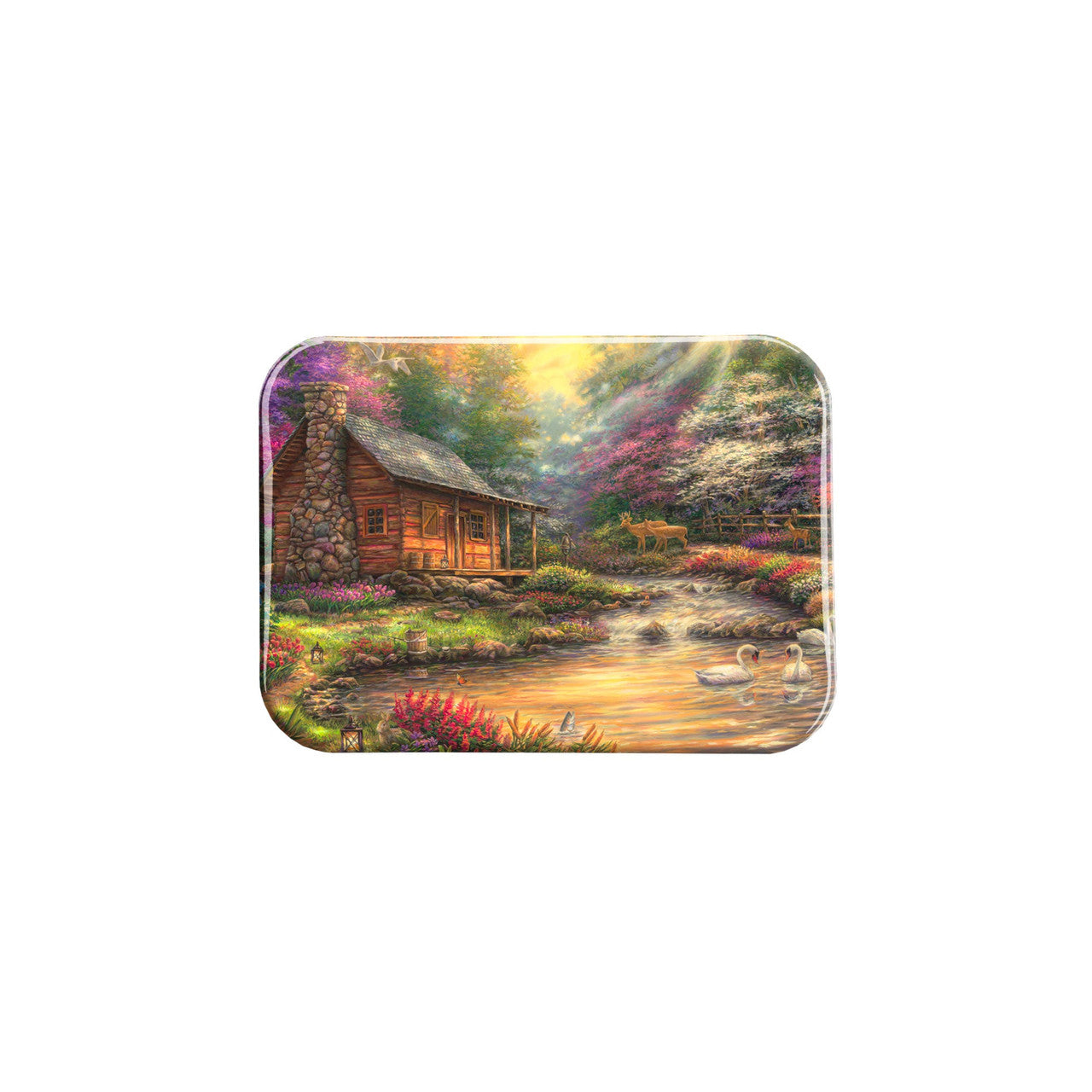 "Brookside Retreat " - 2.5" X 3.5" Rectangle Fridge Magnets