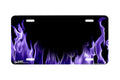 "Real Purple Flames" - Decorative License Plate