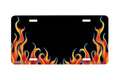 "Pin Stripe Flames" - Decorative License Plate