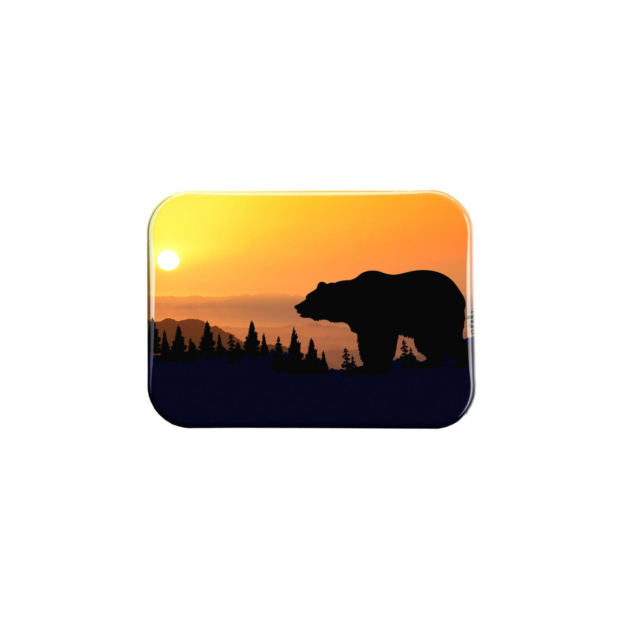 "Mountain Bear Sunrise" - 2.5" X 3.5" Rectangle Fridge Magnets