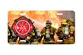 "Firemen in Action" - Decorative License Plate