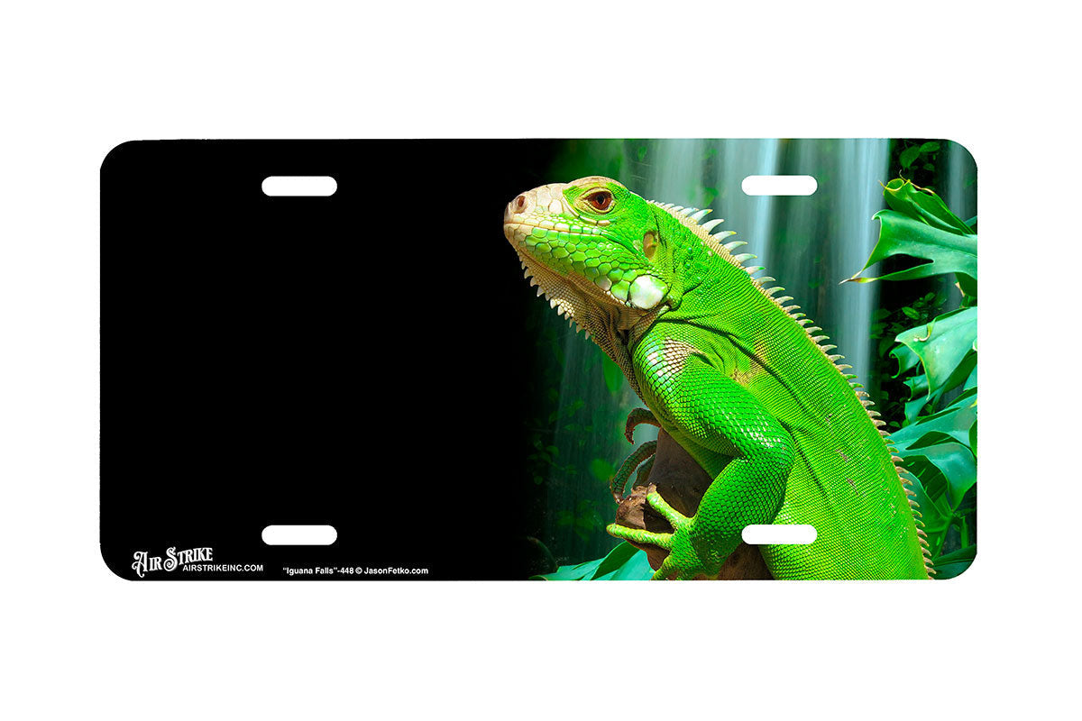 "Iguana Falls" - Decorative License Plate