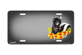 "Skunk on Gray" - Decorative License Plate