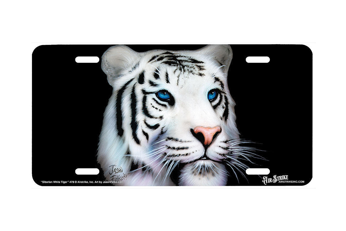 "Siberian White Tiger" - Decorative License Plate