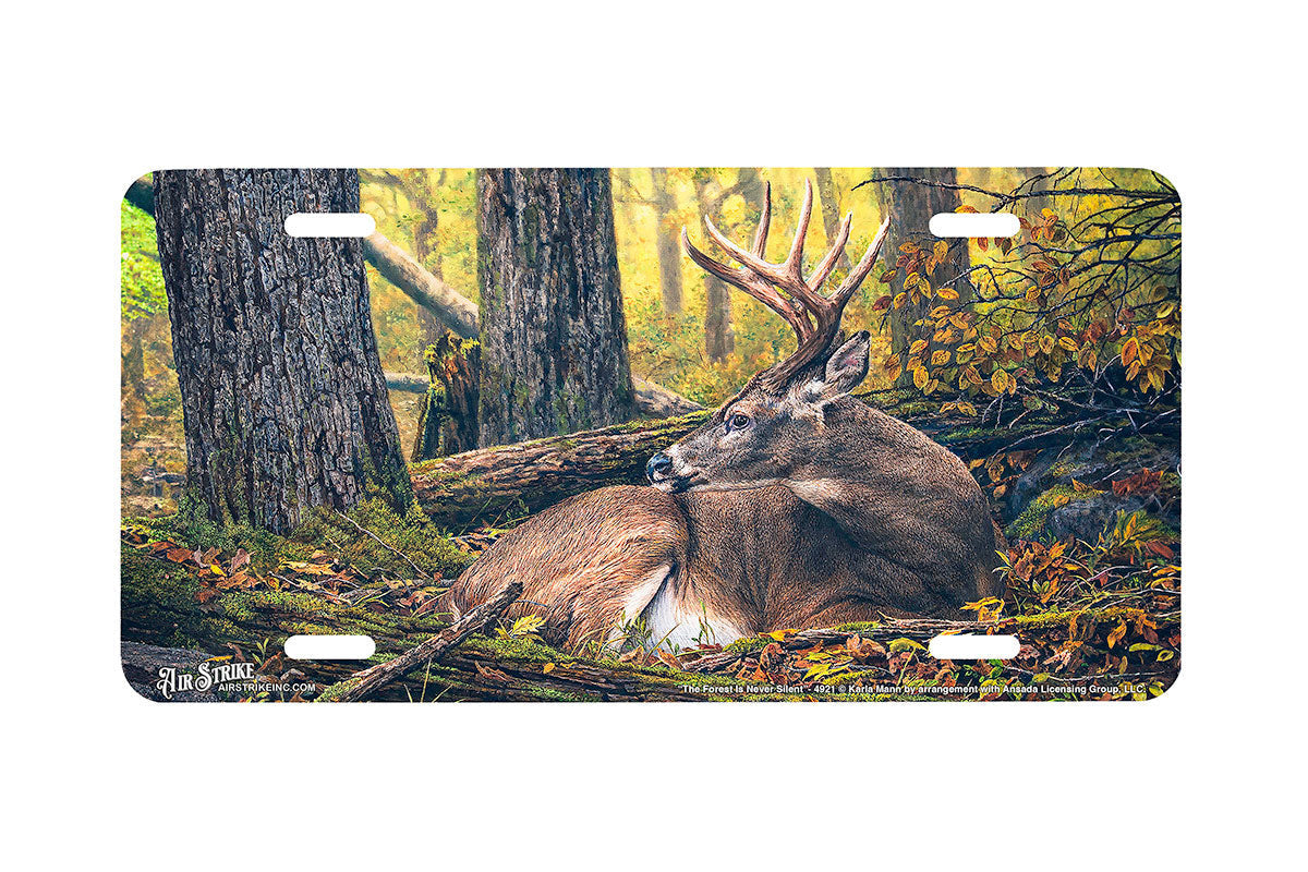 "The Forest Is Never Silent" - Decorative License Plate