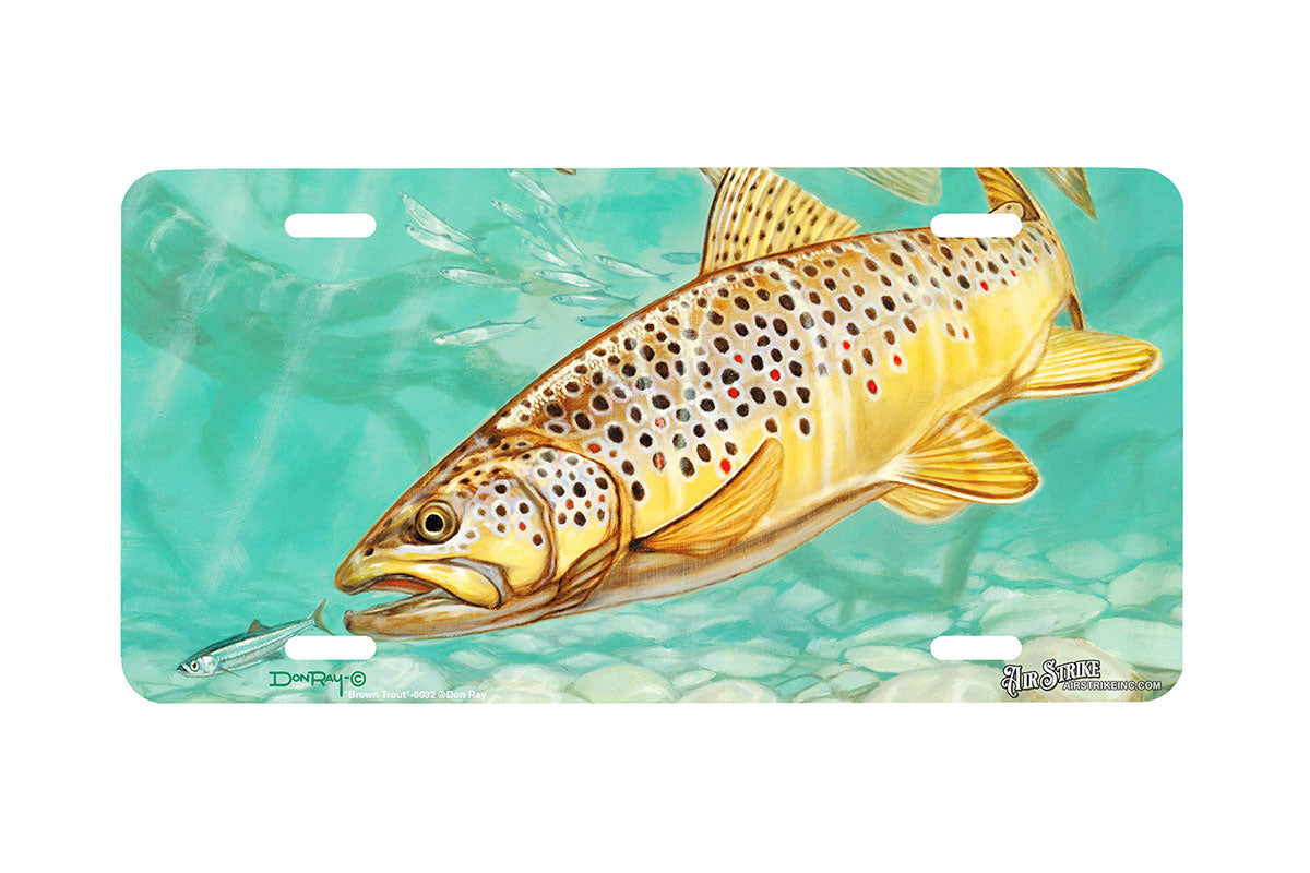 "Brown Trout" - Decorative License Plate