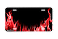 "Real Red Flames" - Decorative License Plate