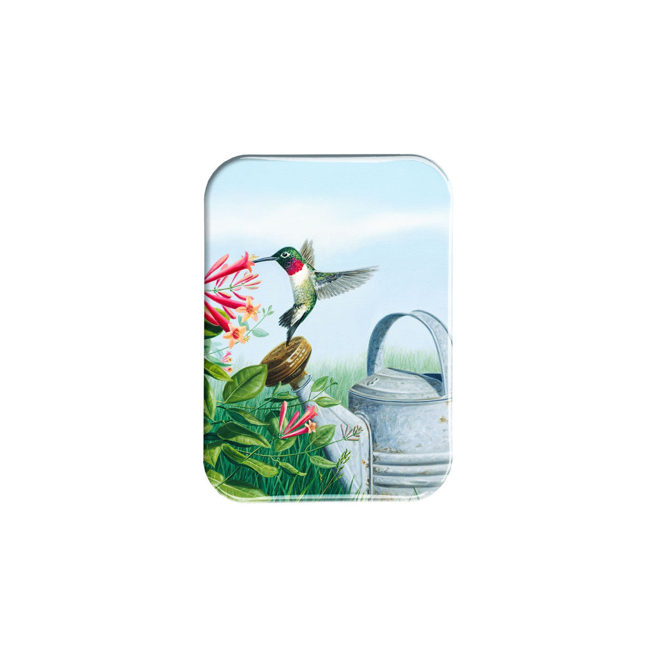"Ruby Throated Hummingbird" - 2.5" X 3.5" Rectangle Fridge Magnets