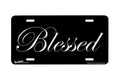"Blessed in Silver" - Decorative License Plate