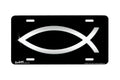 "Christian Fish in Silver" - Decorative License Plate