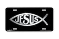 "Christian Fish Jesus in Silver" - Decorative License Plate