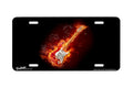 "Electric Guitar on Fire" - Decorative License Plate