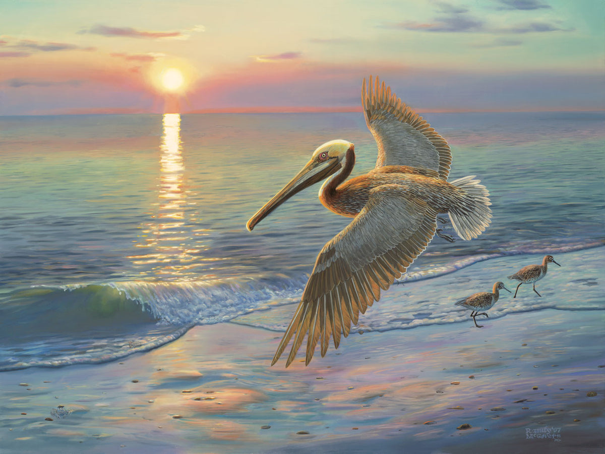 Evening Traffic – Pelican Coastal Framed Wall Art by Randy McGovern
