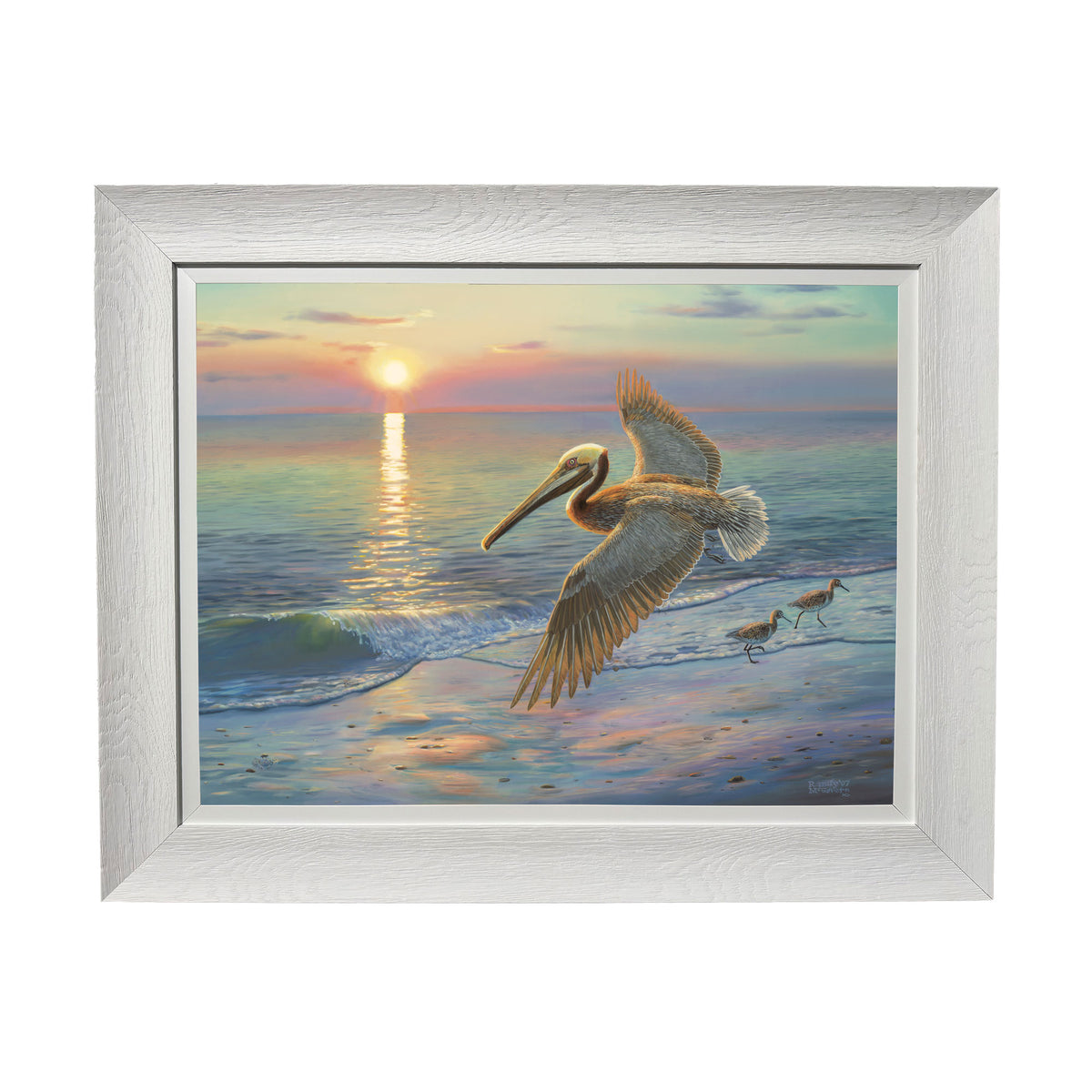 Evening Traffic – Pelican Coastal Framed Wall Art by Randy McGovern