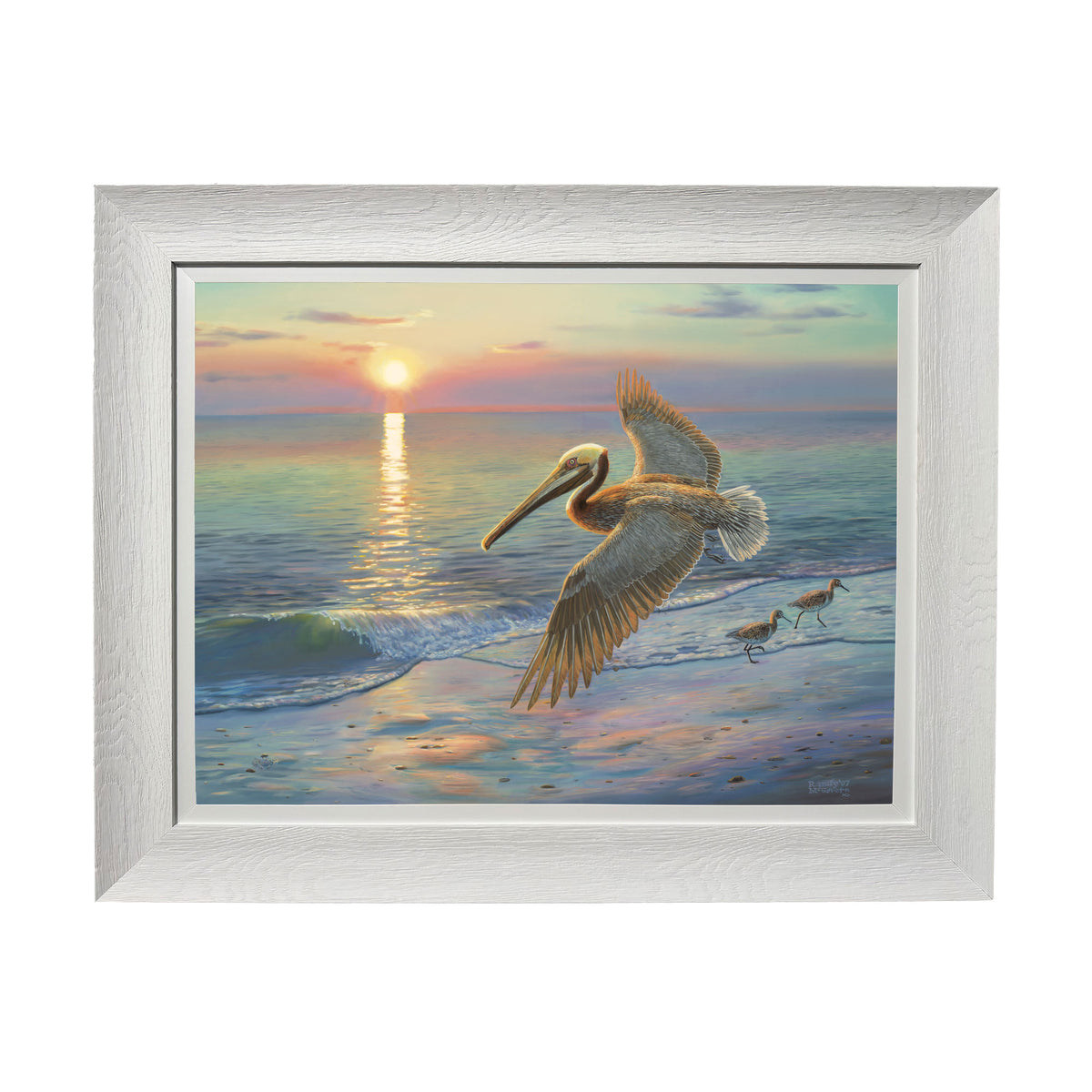Evening Traffic – Pelican Coastal Framed Wall Art by Randy McGovern