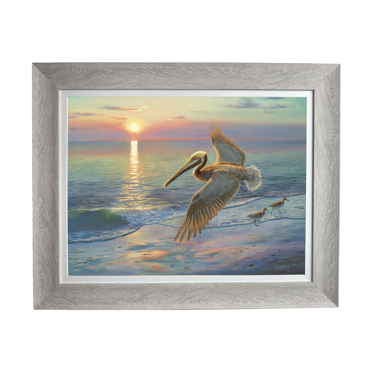 Evening Traffic – Pelican Coastal Framed Wall Art by Randy McGovern