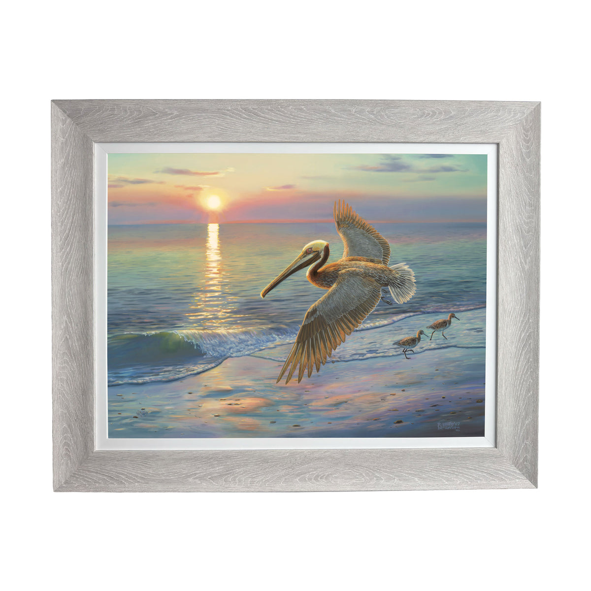 Evening Traffic – Pelican Coastal Framed Wall Art by Randy McGovern