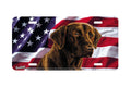 "American Chocolate Lab" - Decorative License Plate