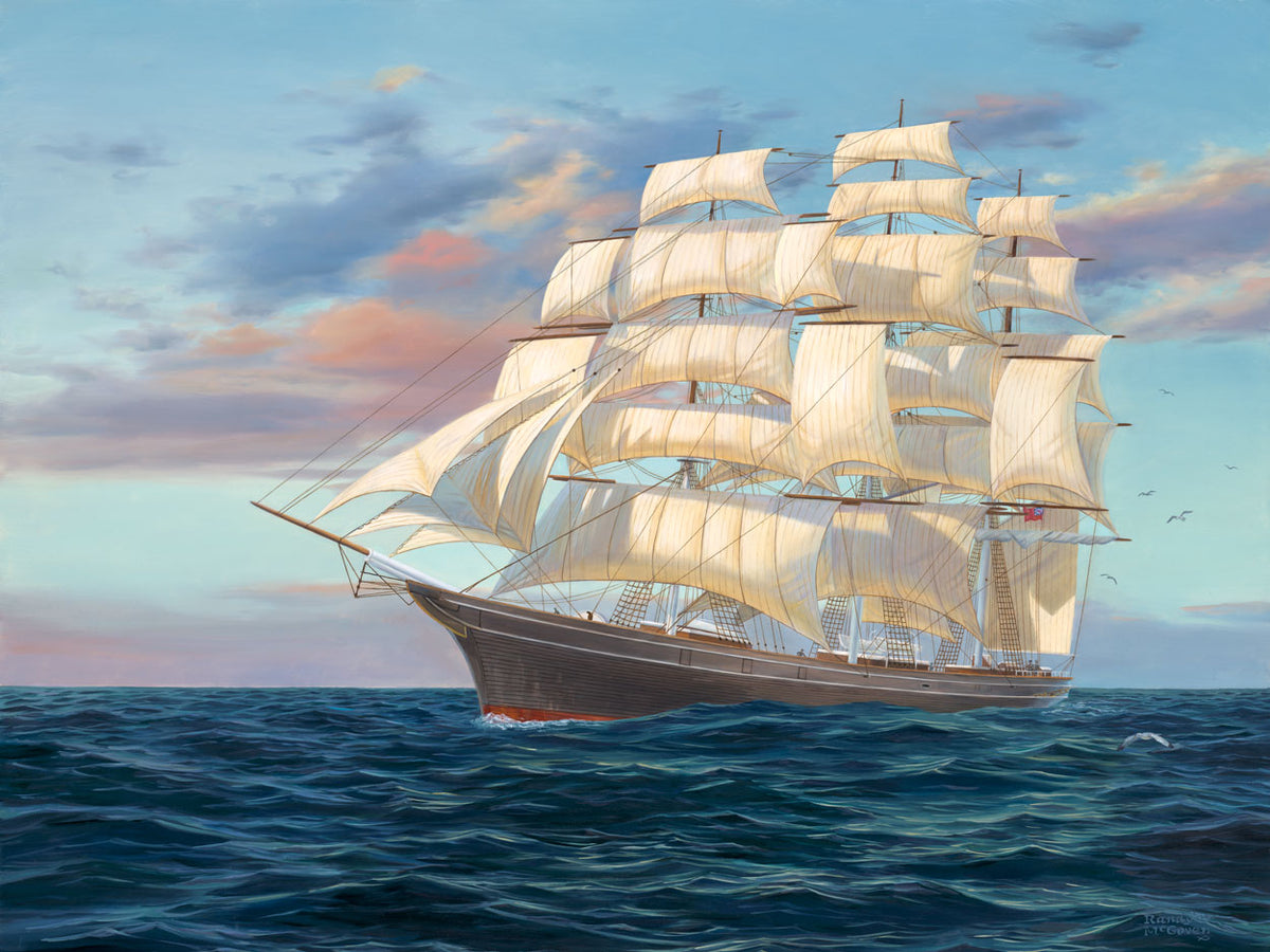 The Cutty Sark – Tall Ship Framed Nautical Wall Art by Randy McGovern