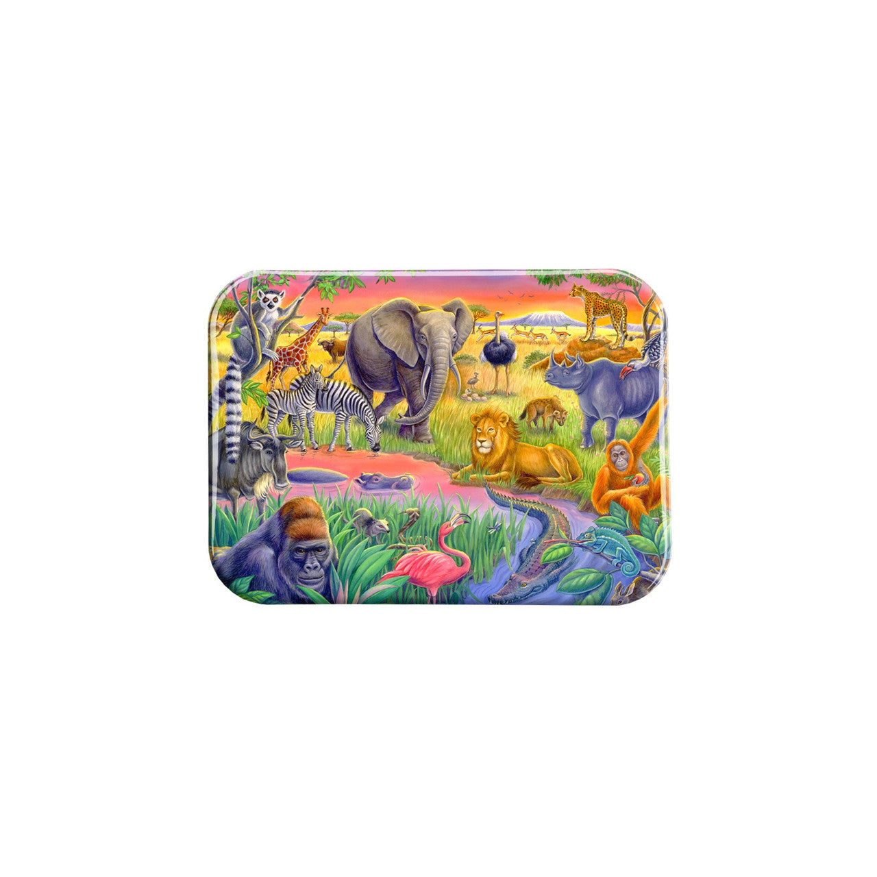 "African Animals" - 2.5" X 3.5" Rectangle Fridge Magnets