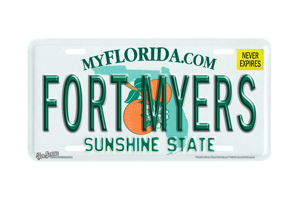 "Florida State Fort Myers" - Decorative License Plate