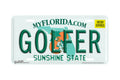 "Florida State Golfer" - Decorative License Plate