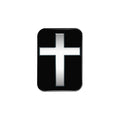 "Cross in Silver" - 2.5" X 3.5" Rectangle Fridge Magnets