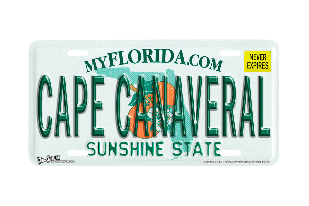 "Florida State Cape Canaveral" - Decorative License Plate