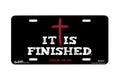 "Finished Cross" - Decorative License Plate