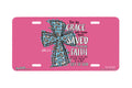 "Leopard Cross" - Decorative License Plate
