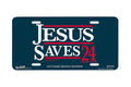"Jesus Saves 24" - Decorative License Plate